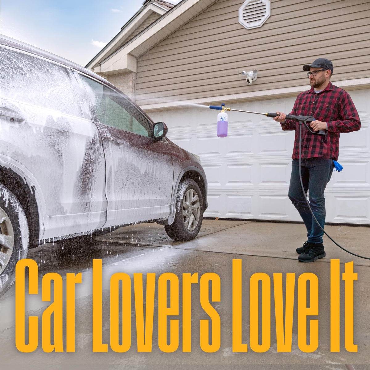 Westinghouse foam cannon built for durability under high-pressure use.