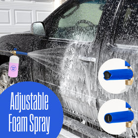 Westinghouse foam cannon with quick-connect simplifies swapping attachments.