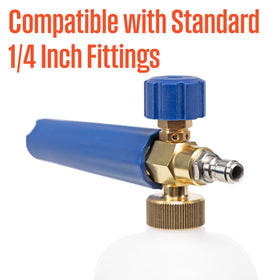 Westinghouse foam cannon cleans a variety of surfaces with adjustable foam.