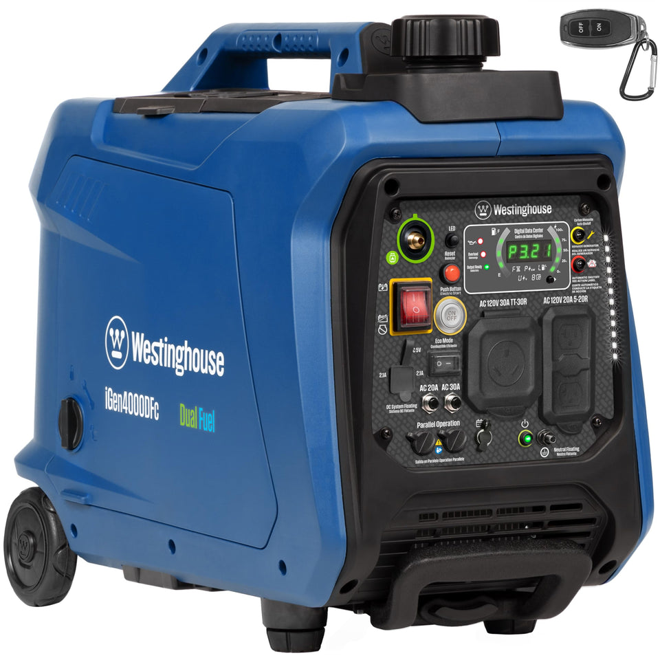 Westinghouse iGen4000DFc remote start for quick power on the go