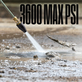 Westinghouse pressure washer turbo action speeds up outdoor cleaning tasks.