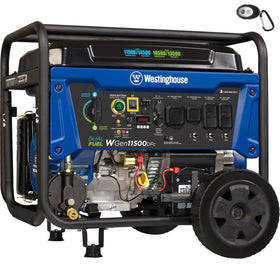 Westinghouse WGen11500DFc front view showing portable backup power capability