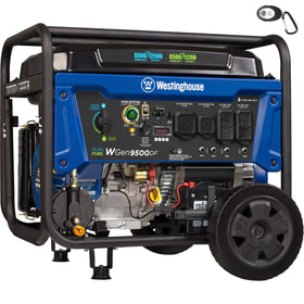 Westinghouse WGen9500DF front view ready for home backup power