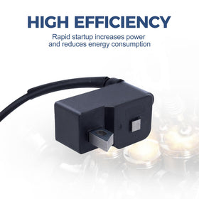 Wetenex ignition coil for Husqvarna 125BVX — precision-wired unit ready for replacement.
