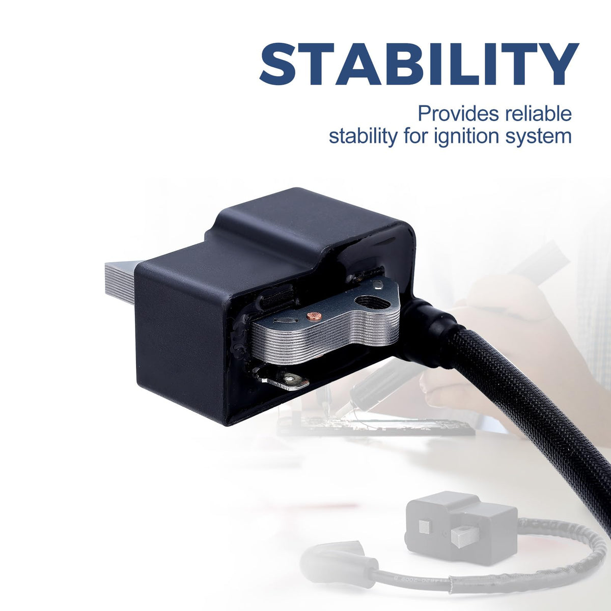 Wetenex ignition coil for Jonsered B2126 EU ROW — angle shot showing compatibility.