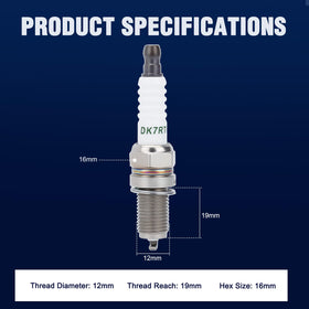 Wetenex spark plug electrode and threads in sharp focus; durable build
