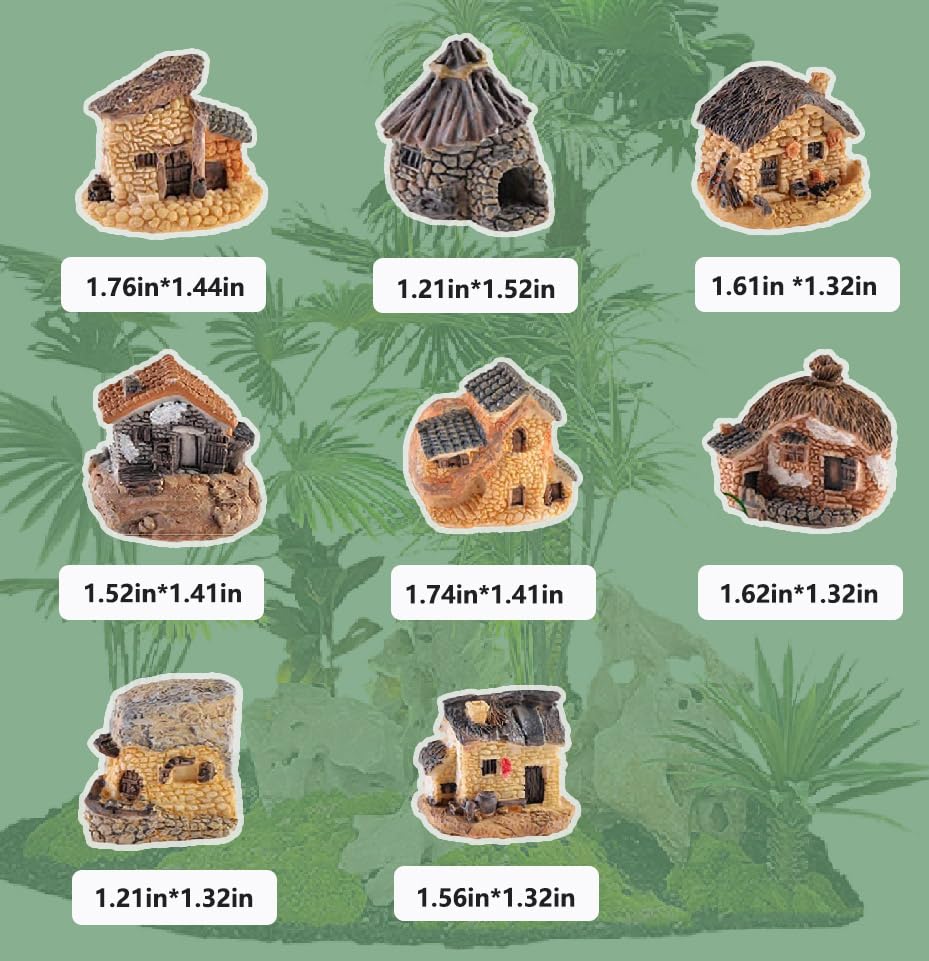 WETEPUXI resin miniature house detail enhances tiny landscape realism and charm.
