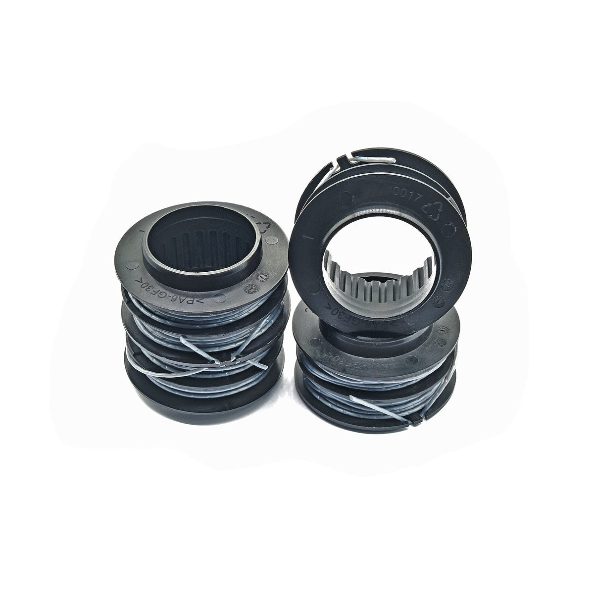 WETOOLPLUS 88616 dual-line spool on white background for easy yard maintenance