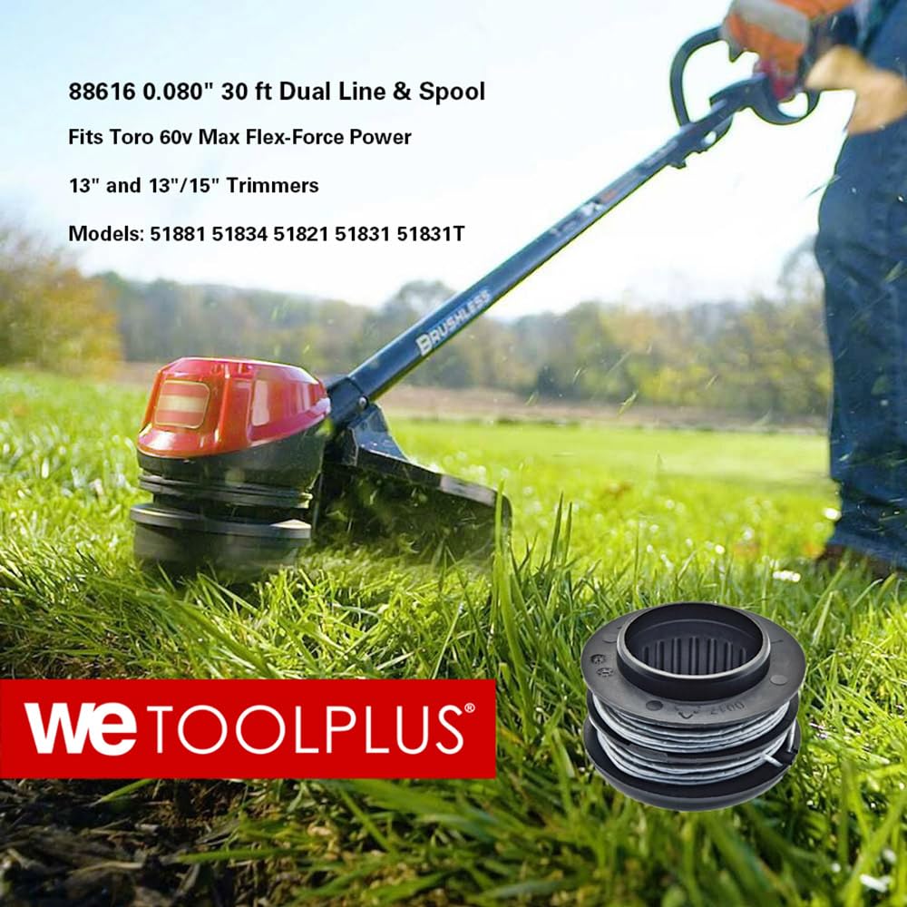 Pre-wound dual-line spool from WETOOLPLUS 88616 ready for quick reloading