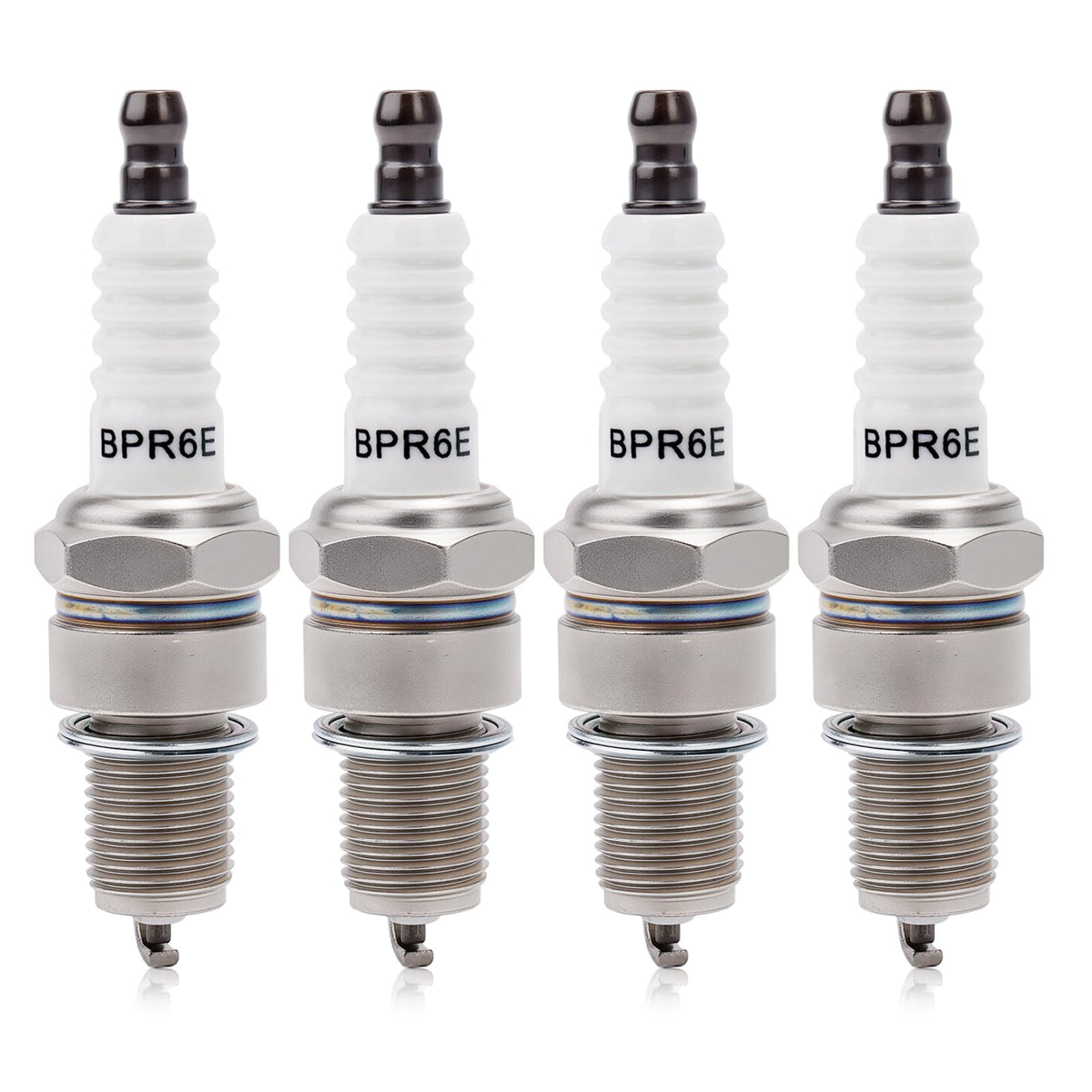 Wetenex BPR6ES spark plug front view for reliable starts.