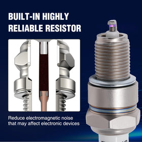 Spark plug installed in a Honda GX engine illustration.