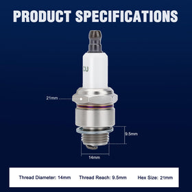 During assembly: Wetenex RJ19LM spark plug ready for quick maintenance