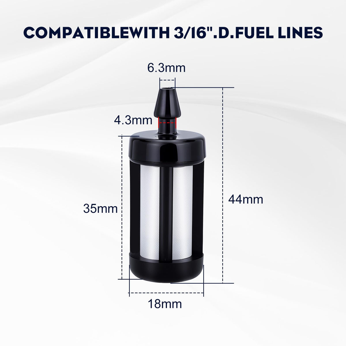 Wetenex Sthil fuel filter close-up; sturdy construction for reliability