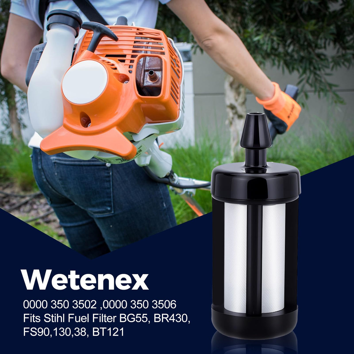 Wetenex Sthil fuel filter packaging; 10-pack value for maintenance