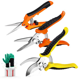 Wevove garden pruning shears blade close-up for precise cuts and smooth operation.