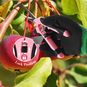 Wevove pruning shears blades close-up in stainless steel for precise cuts
