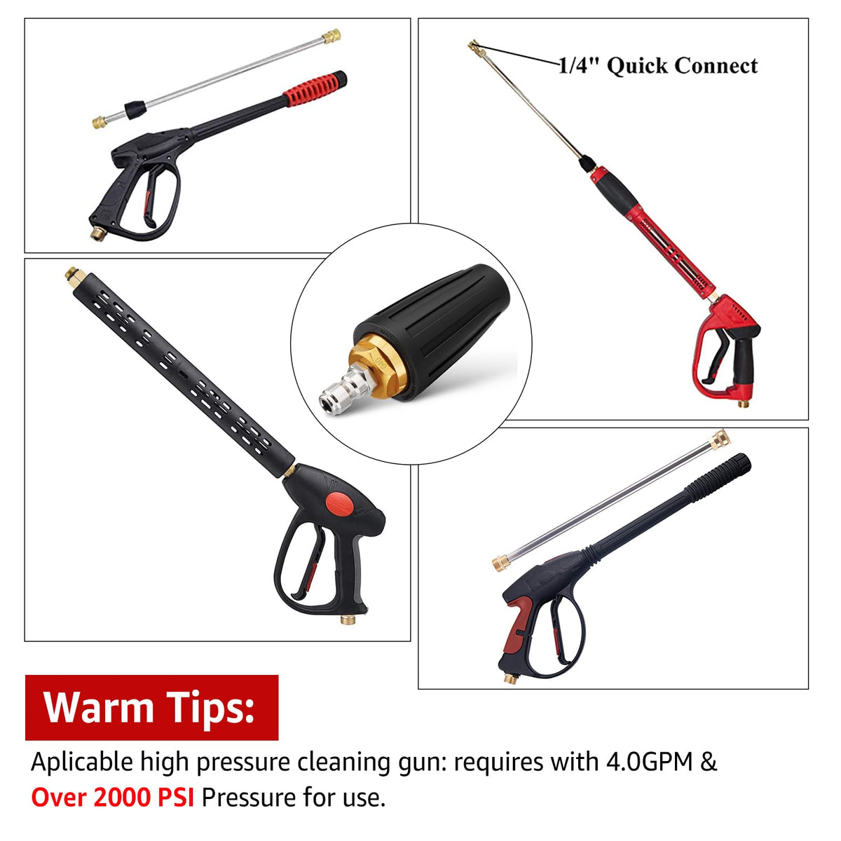 Wevove quick connect 1-4 inch adapters for fast setup