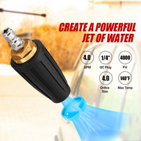 Wevove wide angle and 0 degree spray pattern for versatile cleaning tasks