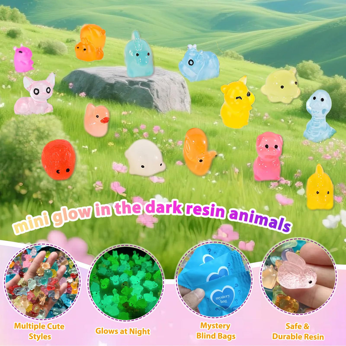 Wewwewa blind bag mini resin animals offer a playful surprise gift.