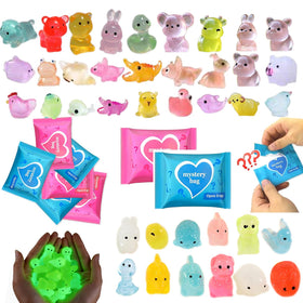 Wewwewa glow-in-the-dark resin animals for fairy gardens brighten nighttime displays.