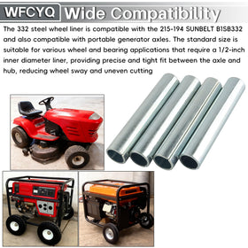 WFCYQ 332 bushing in use illustrating reliable spacing between axle and hub.