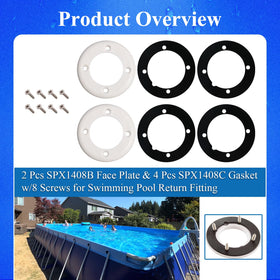 WFCYX SPX1408C gasket forming tight seal on Hayward fittings