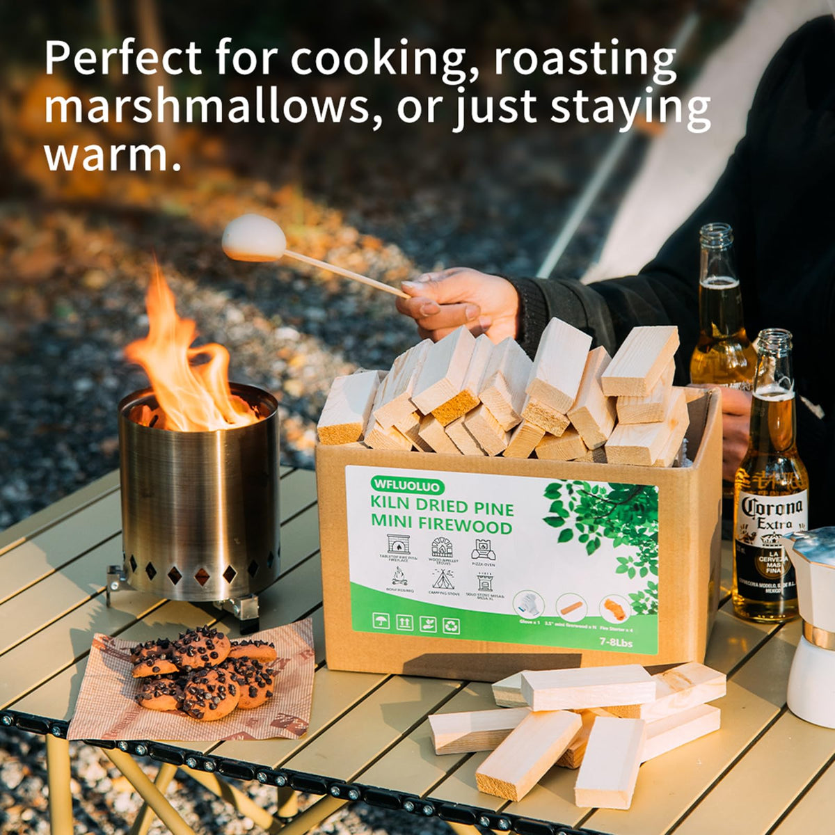 WFLUOLUO natural wood flavor logs without chemicals.