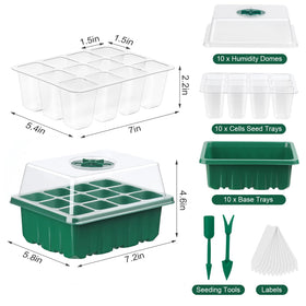 WFOEJEJ adjustable humidity dome maintains moisture for seedlings.