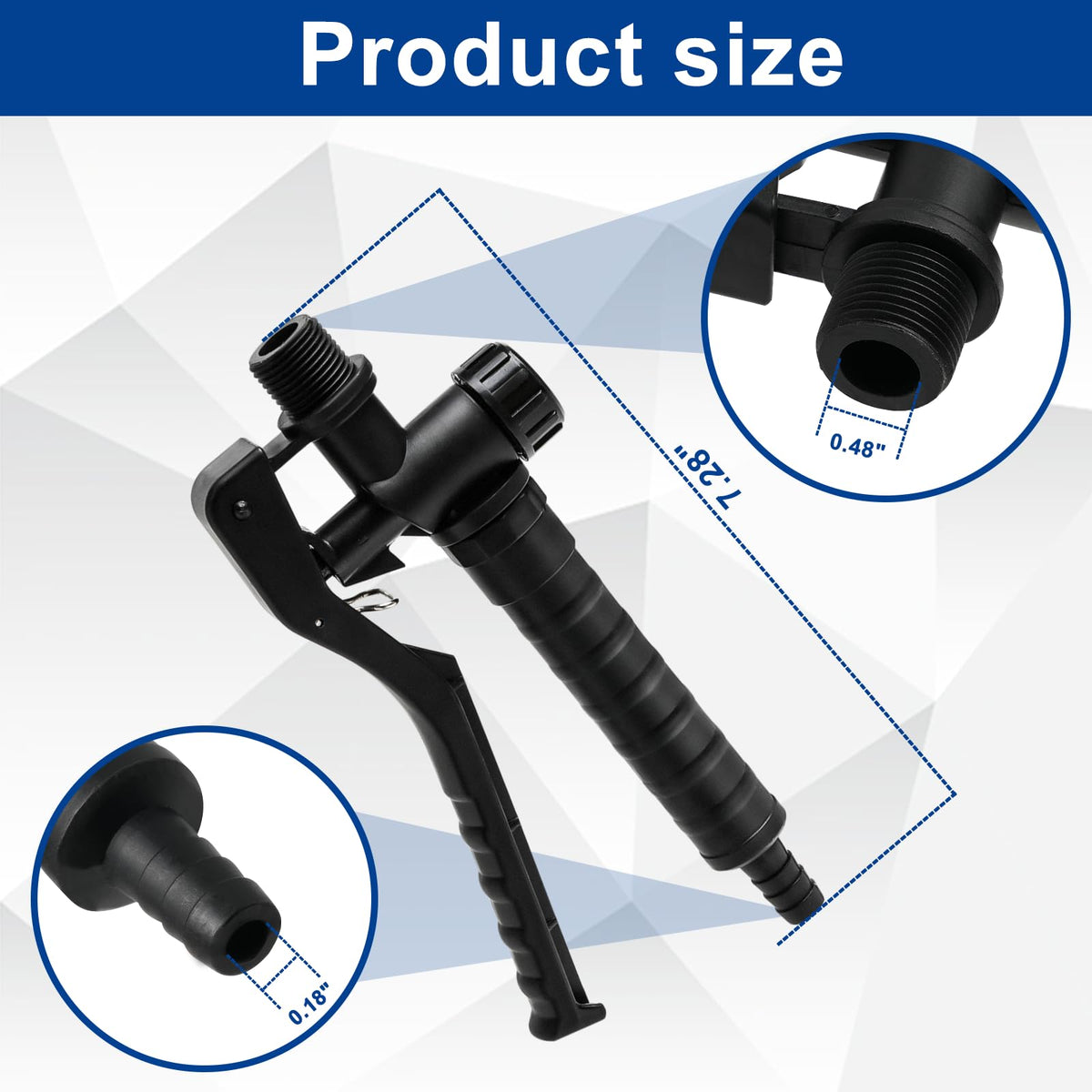 WFXSHparts ergonomic grip reduces hand fatigue during long spraying sessions.