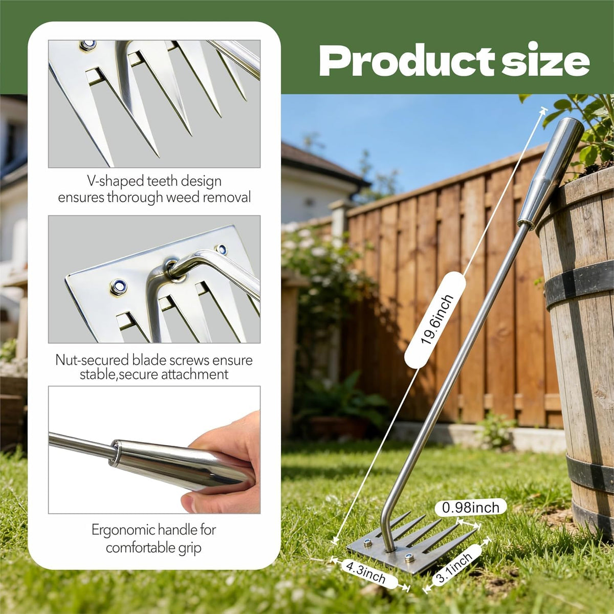 Wggkeep weed remover's stainless steel build resists wear and tear.