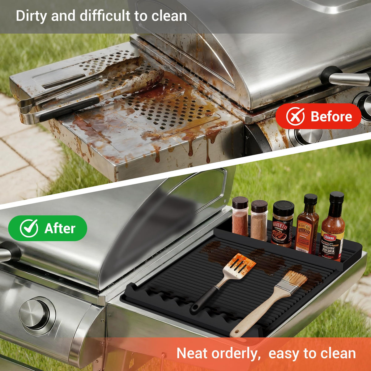 WZGUSXN 3mm silicone mat offers heat resistance during grilling