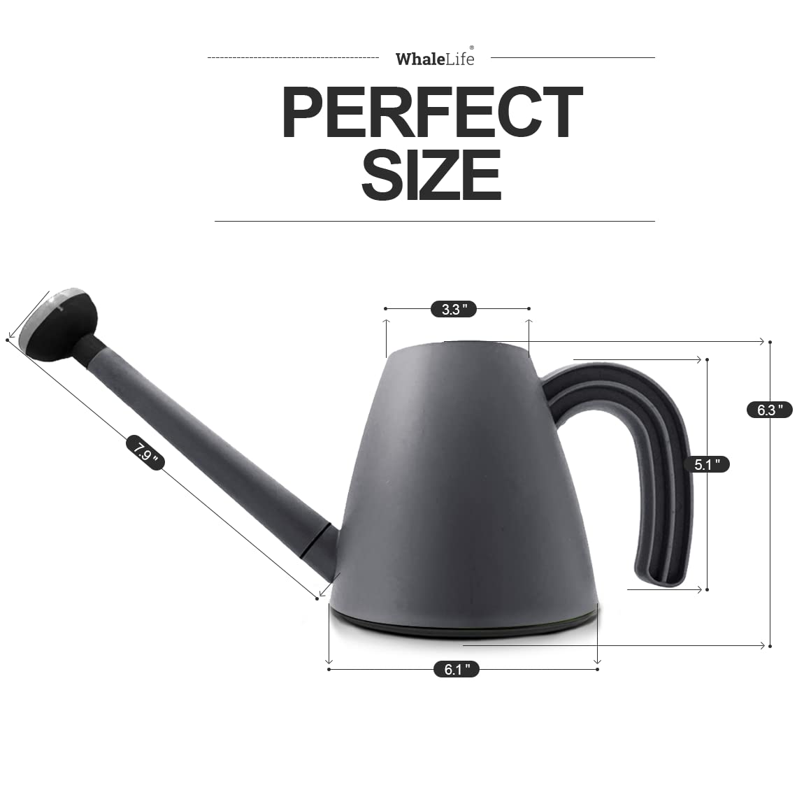WhaleLife lightweight durable plastic for comfortable use during longer watering.