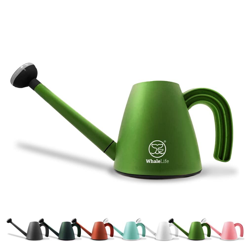 WhaleLife indoor watering can with long spout for precise root-zone watering.