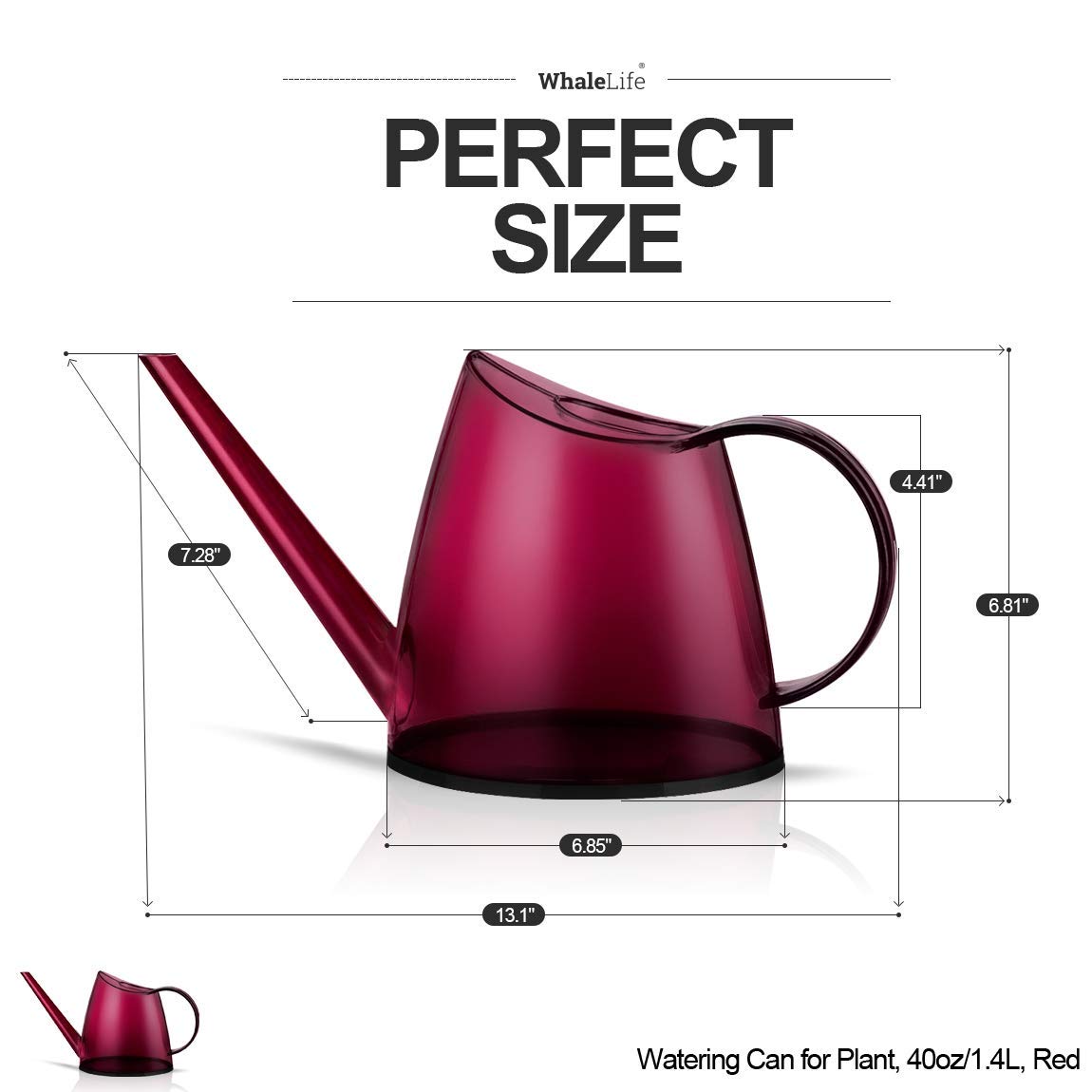 WhaleLife stylish compact red design enhances small desk and shelf spaces.