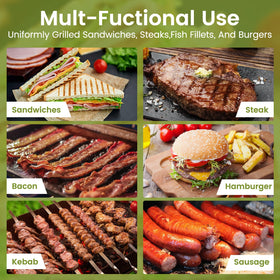 Whaleme bacon-press-nonstick reduces fat while keeping bacon flat.