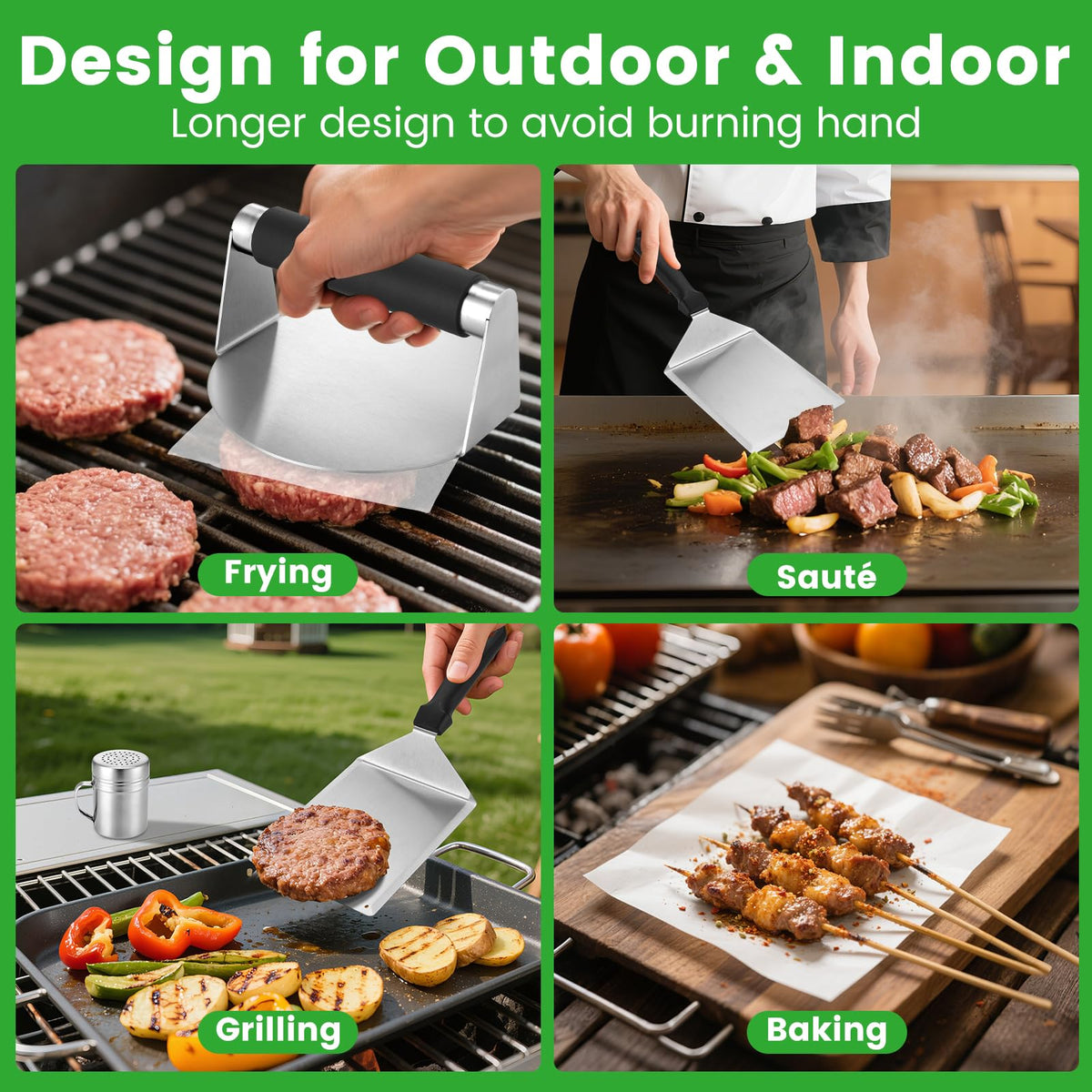 Whaleme on a Blackstone griddle illustrates quick, even browning and crust formation.