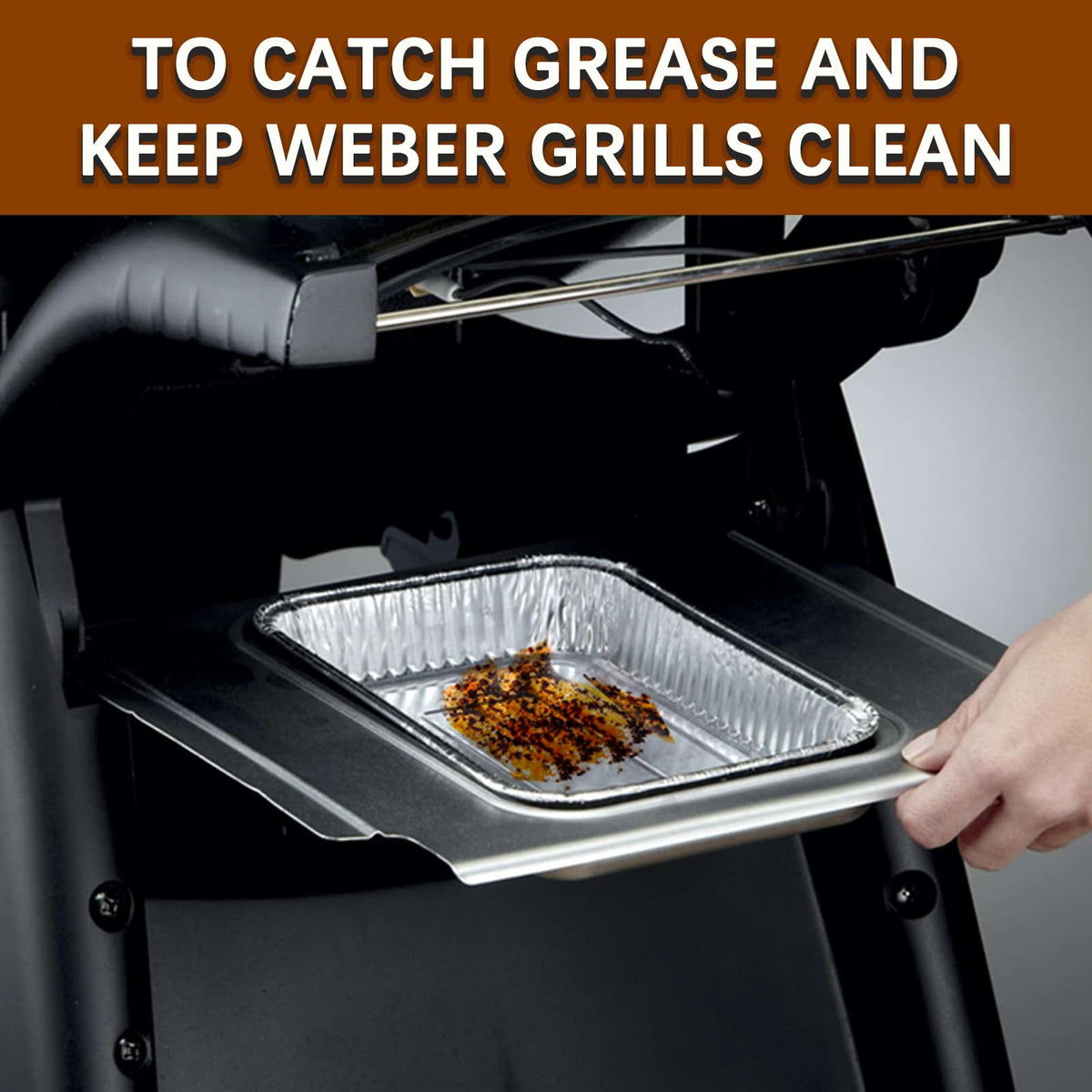 Whaleme disposable pan liners for Weber Q grills simplify cleanup