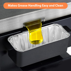 Whaleme aluminum drip pan collection, durable, disposable liners for easy cleanup.