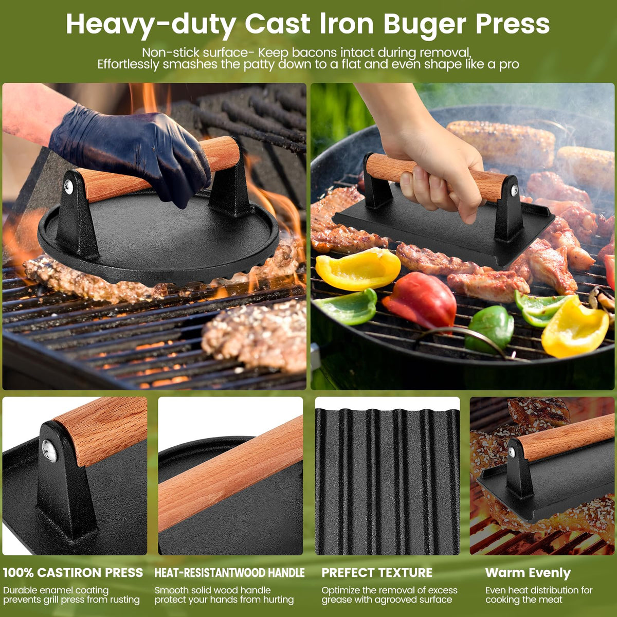 Whaleme wood-handle smash-press offers heat resistance and a secure grip.