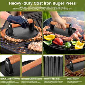 Whaleme wood-handle smash-press offers heat resistance and a secure grip.