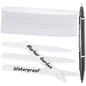 Whaline 200pcs thick plant labels with a hole for easy hanging and staking