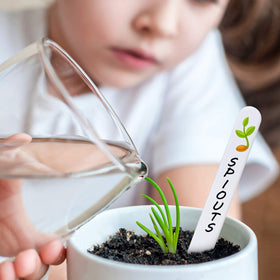 Whaline durable white plastic plant labels designed for reuse in all weather