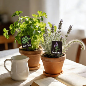 Whaline indoor outdoor decor use shows versatile garden signage.