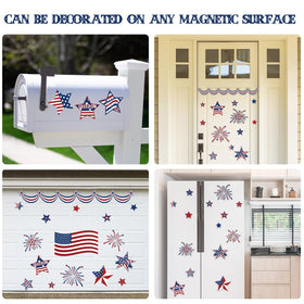Whaline patriotic garage magnet FREEDOM word highlights holiday spirit safely.