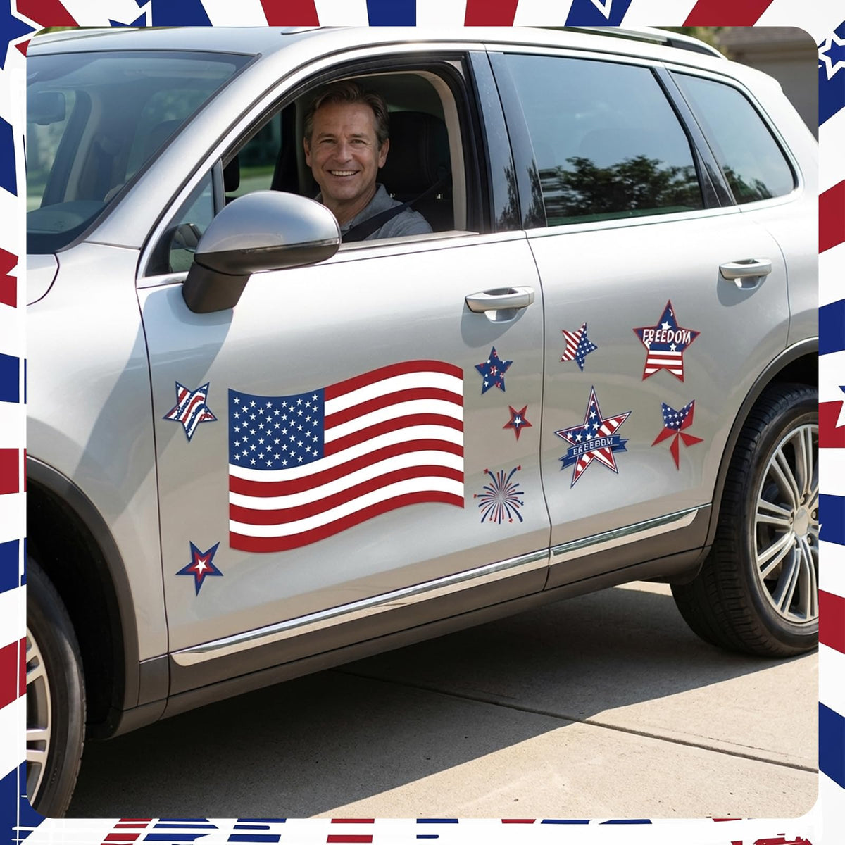 Whaline Independence Day magnets suit parties on metal surfaces with style.