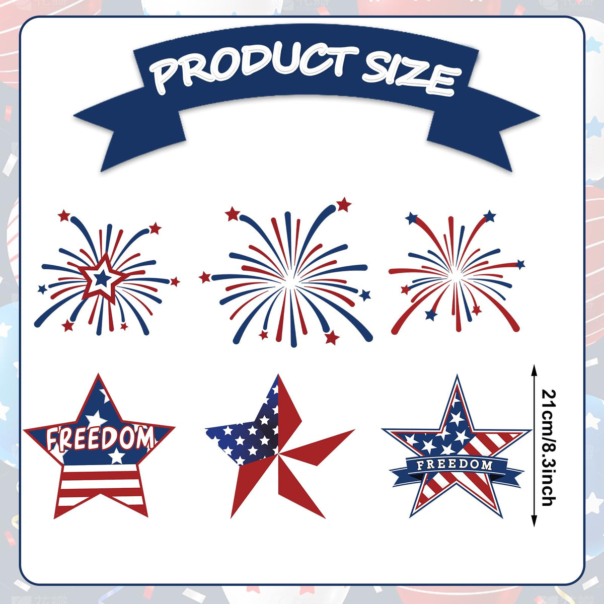 Whaline patriotic garage magnet star decor on metal surface for festive mood.