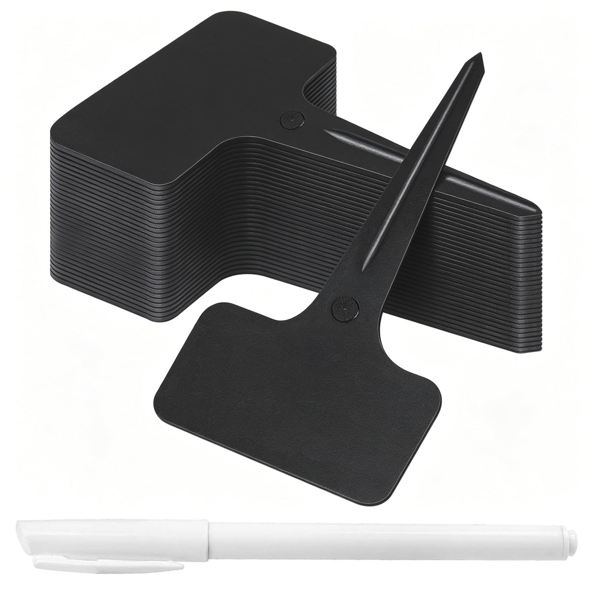 Whaline T-type plant labels 6x10 cm for durable garden labeling in pots and beds