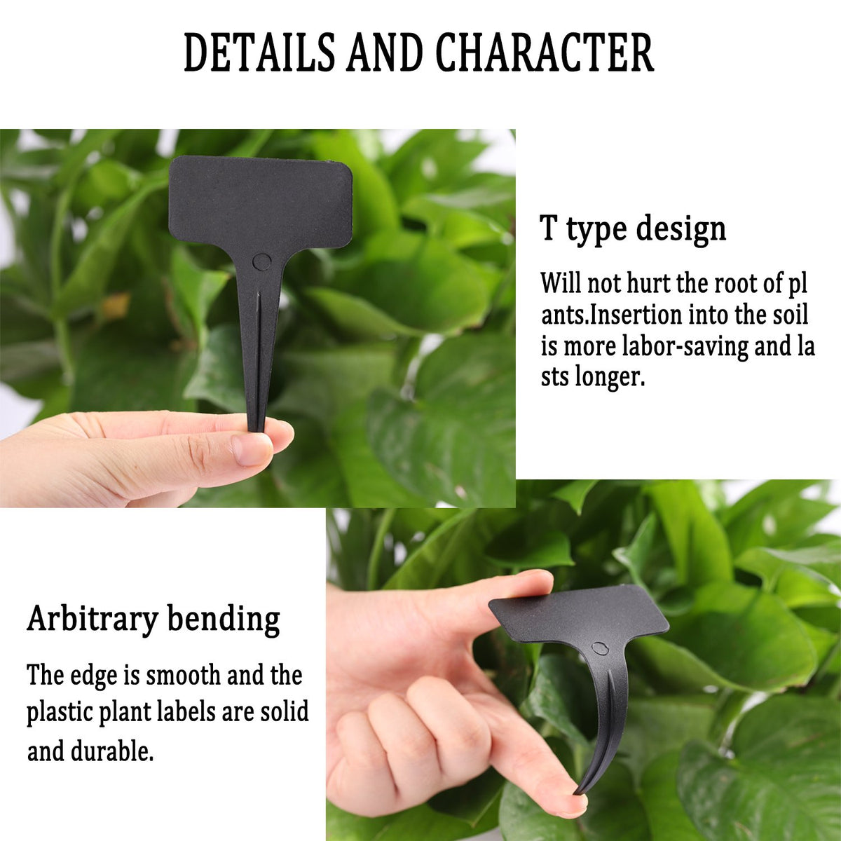 Whaline white marker pen writes clearly on plastic plant tags
