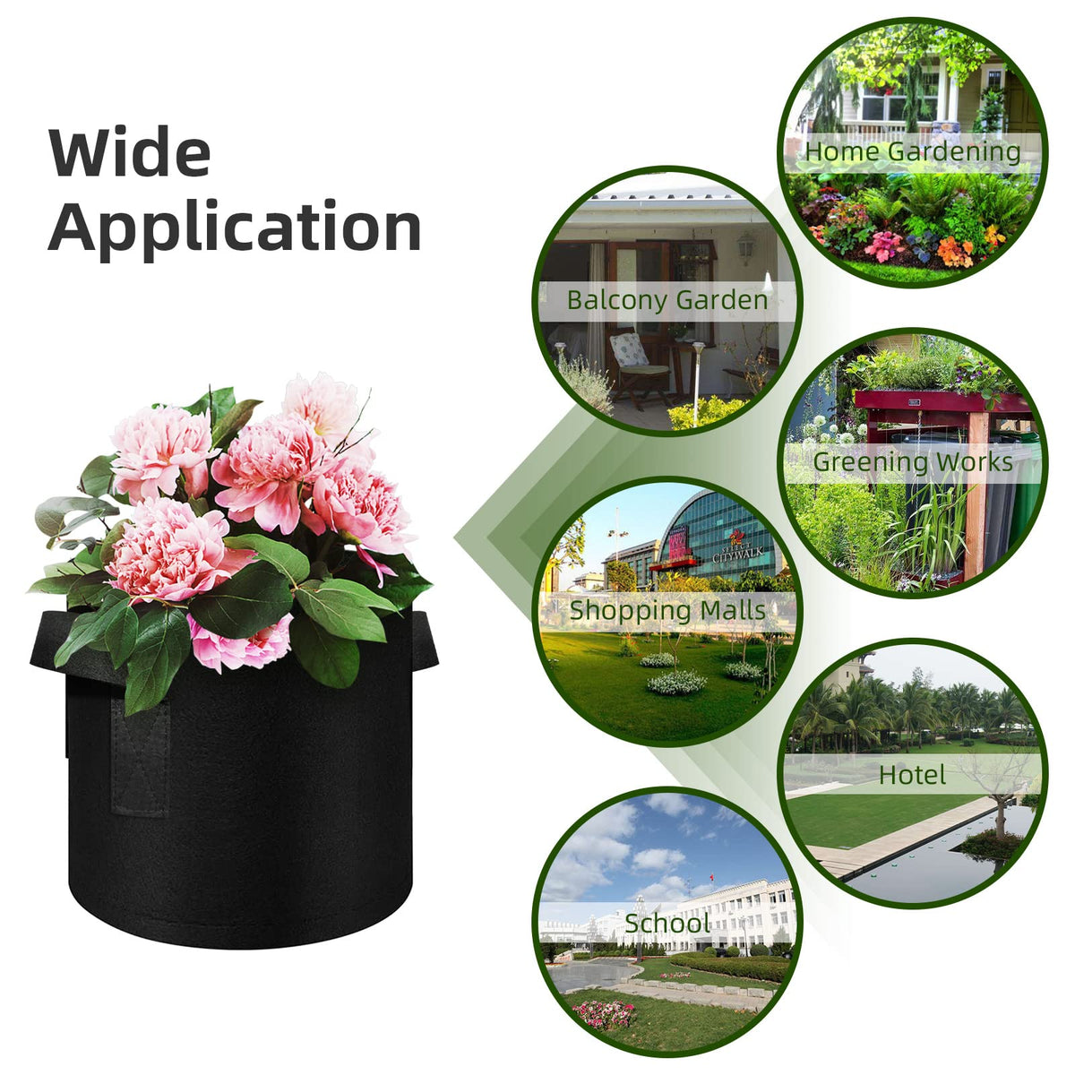 WHATWEARS bags ideal for balcony or urban garden, saving space while keeping plants organized.