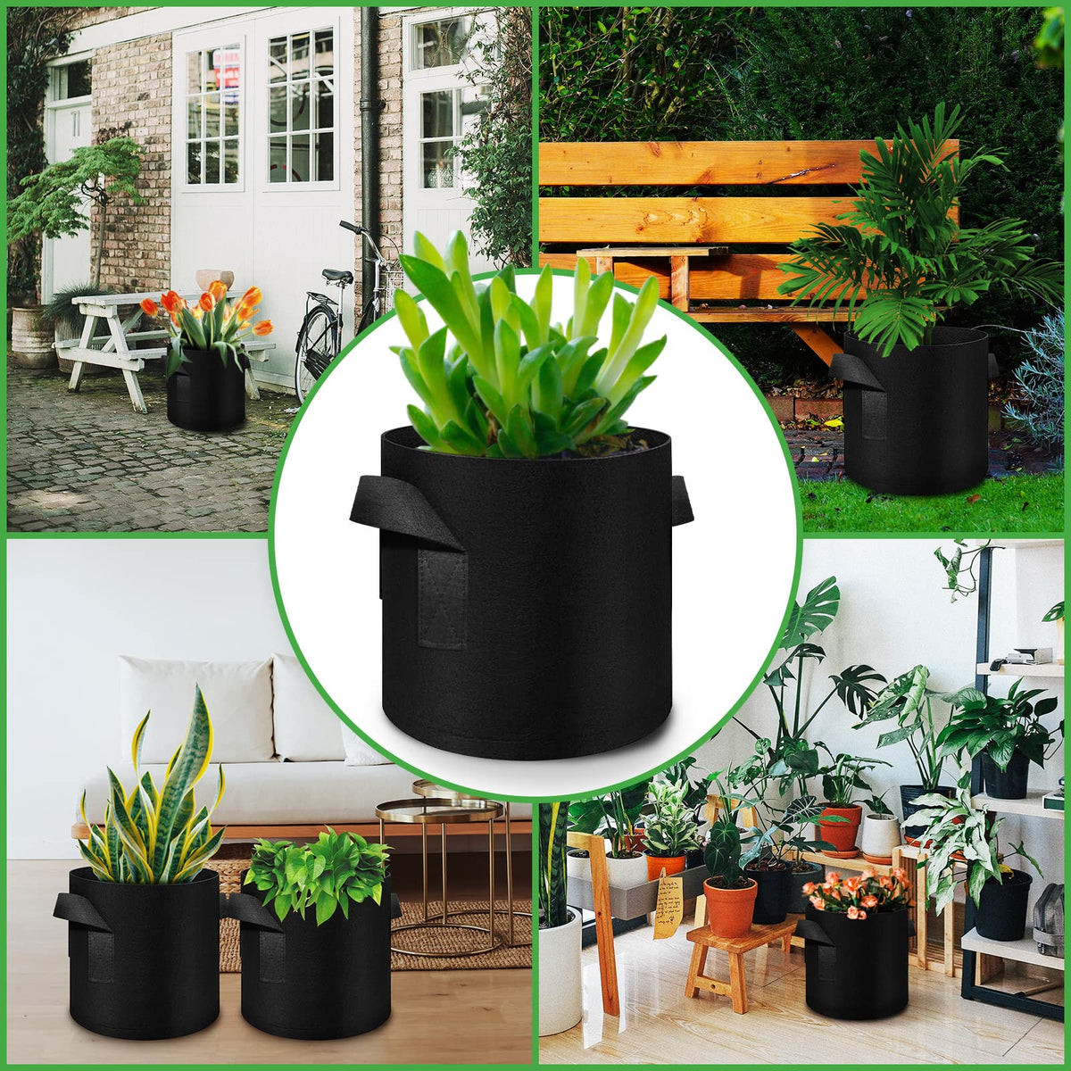WHATWEARS each bag accommodates various vegetables for crop rotation and seasonality.
